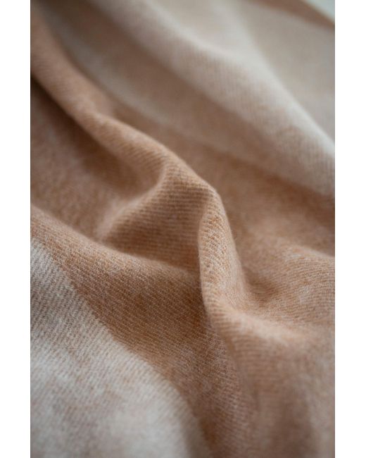 Johnstons Natural Chevron Cashmere Vicuña Skinny Scarf