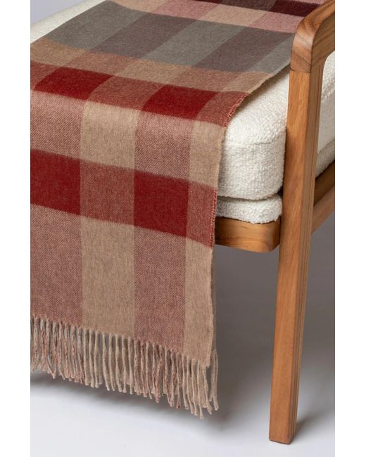 Johnstons Natural Check Reversible Cashmere Throw