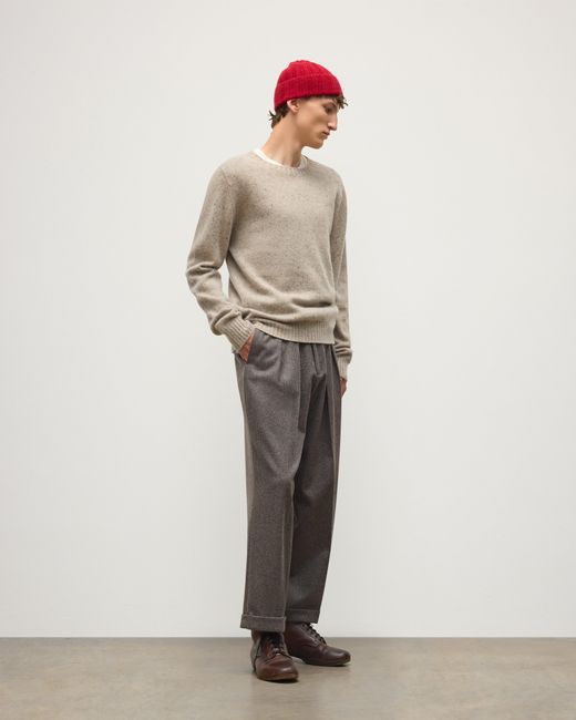 Johnstons Tiree Natural Donegal Cashmere Jumper for men