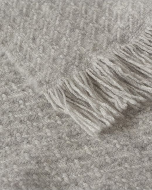 Johnstons Gray Yarrow Light Cashmere Throw
