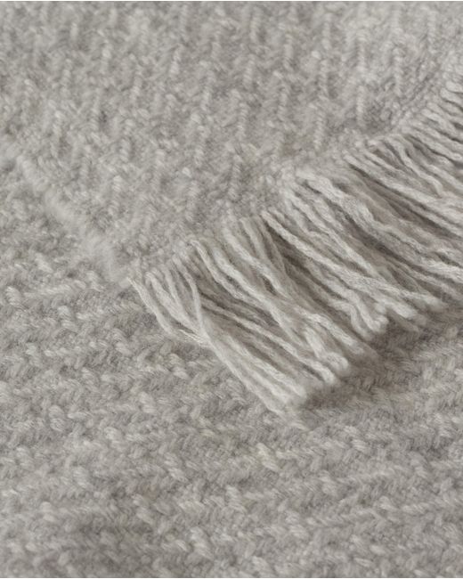 Johnstons Gray Yarrow Light Cashmere Throw