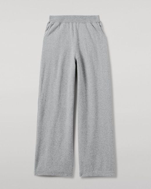 Johnstons Gray Wide Leg Light Cashmere Trousers