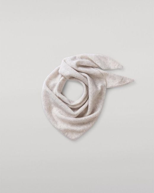 Johnstons White Reel Cashmere Bandana