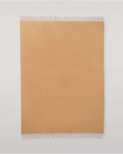 Johnstons Brown Plain Camel Cashmere Throw