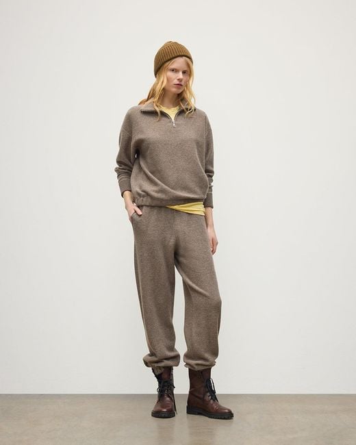 Johnstons Natural Reel Cashmere Half Zip Jumper