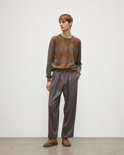 Johnstons White Traquair Glen Urquhart Check Trousers