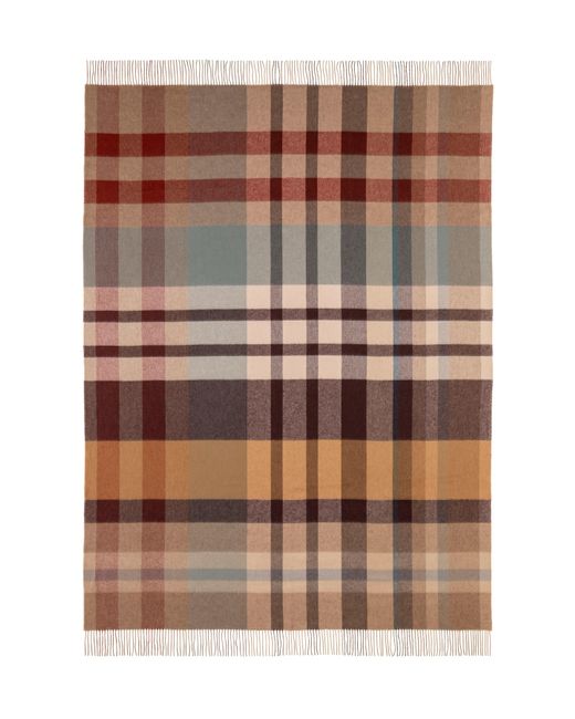 Johnstons Natural Check Reversible Cashmere Throw