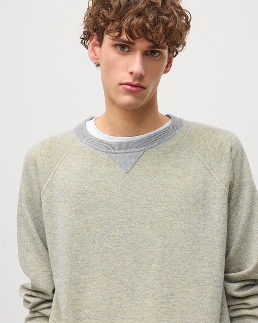 Johnstons White Beach Cashmere Sweatshirt