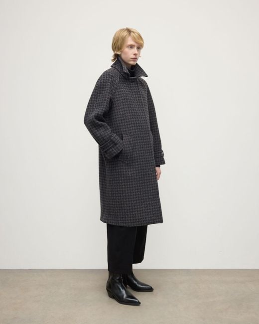 Johnstons Blue Balmacaan Coat