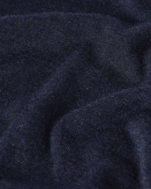 Johnstons Blue Fin Cashmere Roll Neck Jumper for men