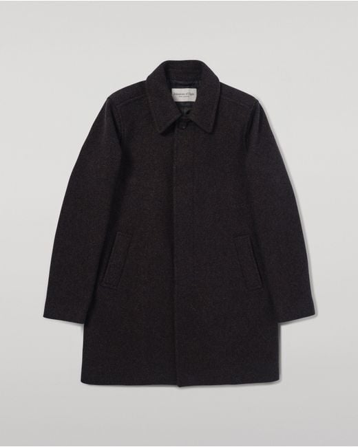 Johnstons Blue Wool Car Coat for men