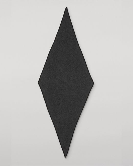 Johnstons Black Ethel Charcoal & Cashmere Diamond Scarf
