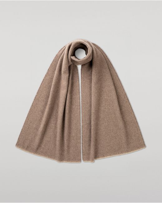 Johnstons Brown Mountain Twill Cashmere Scarf