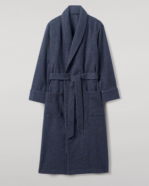 Johnstons Blue Donegal Cashmere Dressing Gown