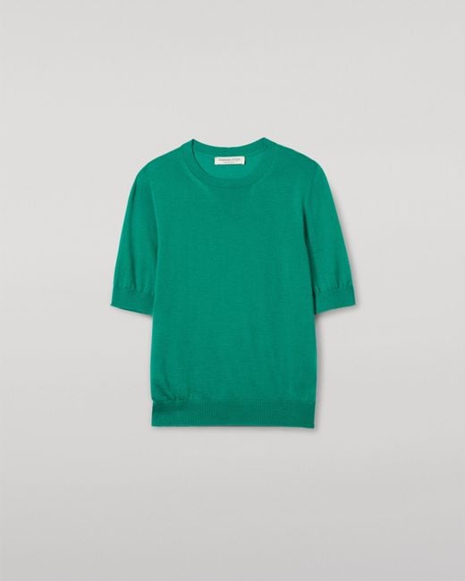 Johnstons Green Honor Bright Superfine Cashmere T-Shirt