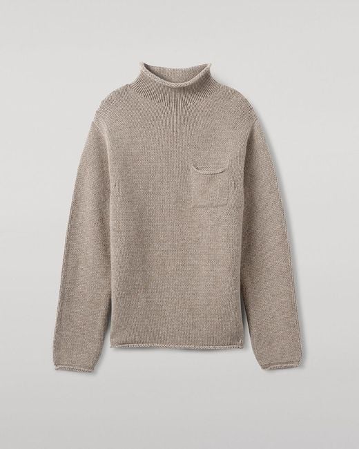 Johnstons Natural Cashmere Turtleneck Jumper for men