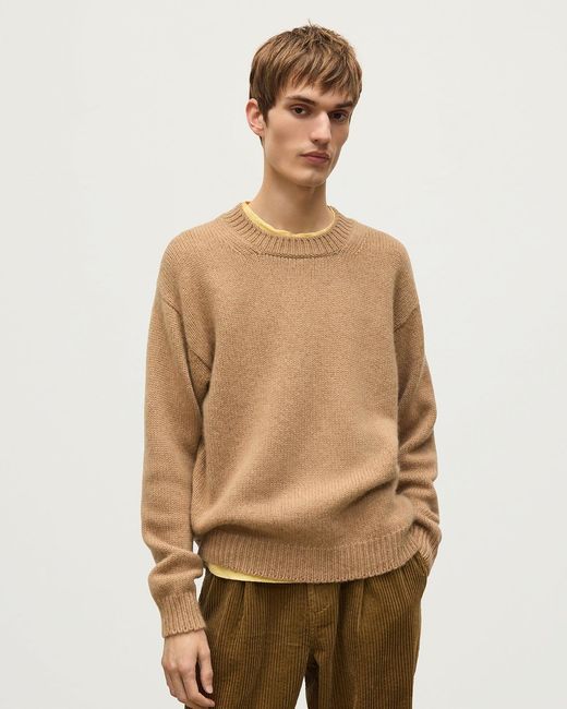 Johnstons Natural Murchison Camel Marble Cashmere & Cotton Jumper