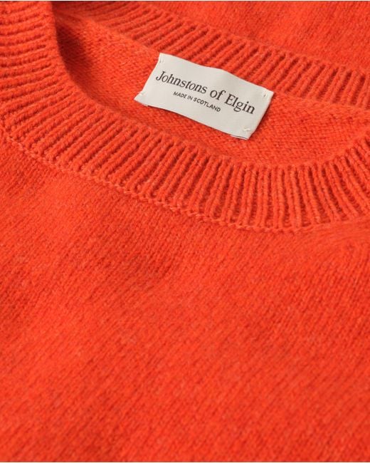 Johnstons Red Craigie Lambswool Jumper