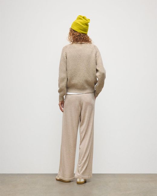 Johnstons White Bay Marl Cashmere & Cotton Jumper