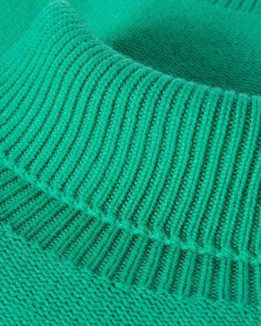 Johnstons Green Maggie Reverse Stitch Roll Neck Cashmere Jumper
