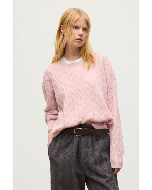Johnstons Pink Kylesku Cashmere Jumper