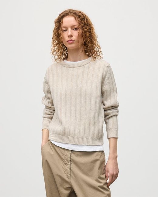 Johnstons Lecht Natural Cashmere Crew Jumper