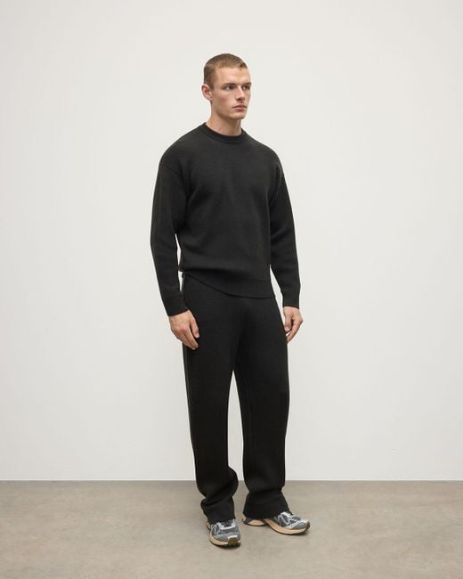 Johnstons Black Double Faced Dark Sweatshirt for men