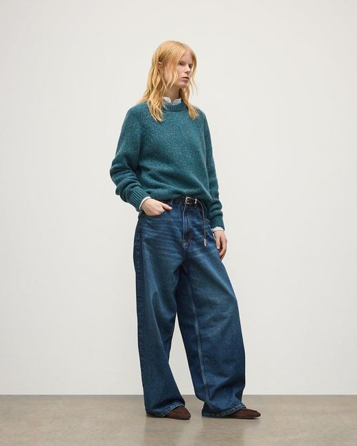 Johnstons Blue Fyfe Cashmere Jumper