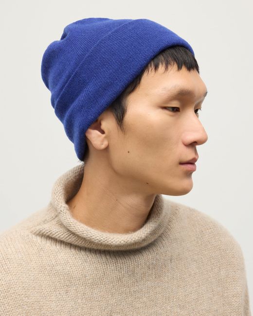 Johnstons Blue Braemar Cashmere Beanie