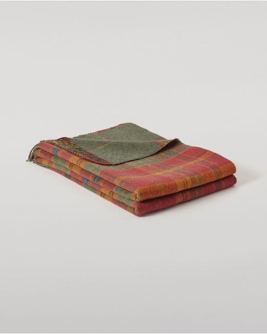 Johnstons Red Double Face & Lambswool Throw