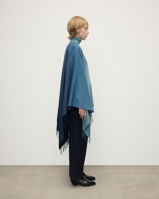 Johnstons Blue Ombré Cashmere Cape