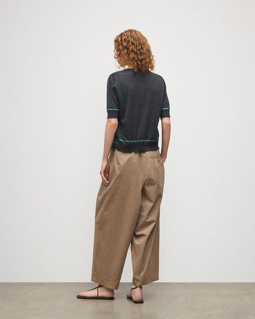 Johnstons Gray Brae Dark Merino Short Sleeve Cardigan
