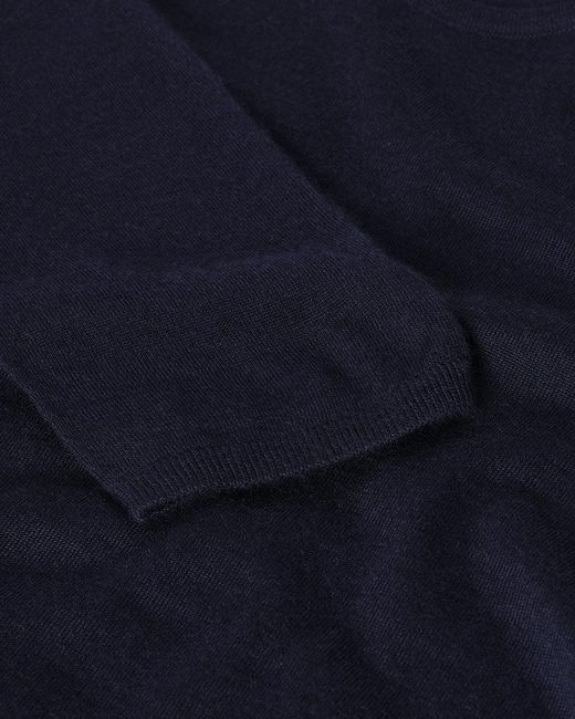 Johnstons Blue Superfine Cashmere Dark Jumper