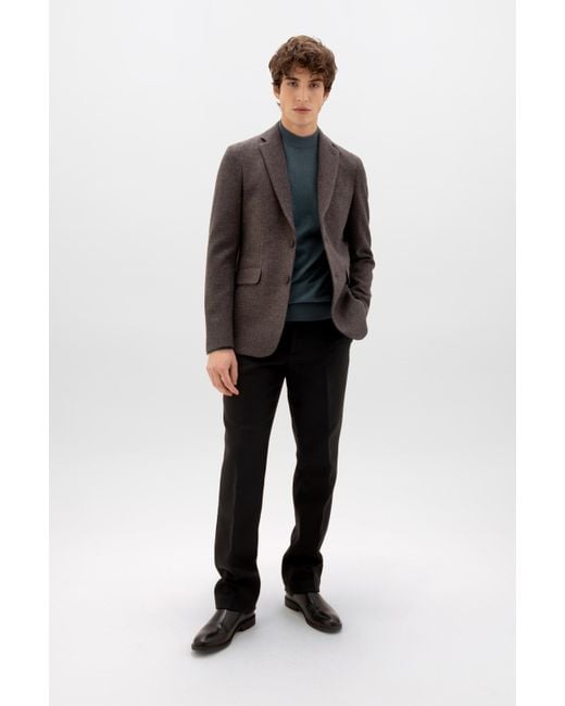 Johnstons Black Glen Check Tweed Jacket for men