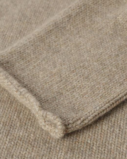 Johnstons Kester Natural Marl Cashmere Funnel Neck Jumper