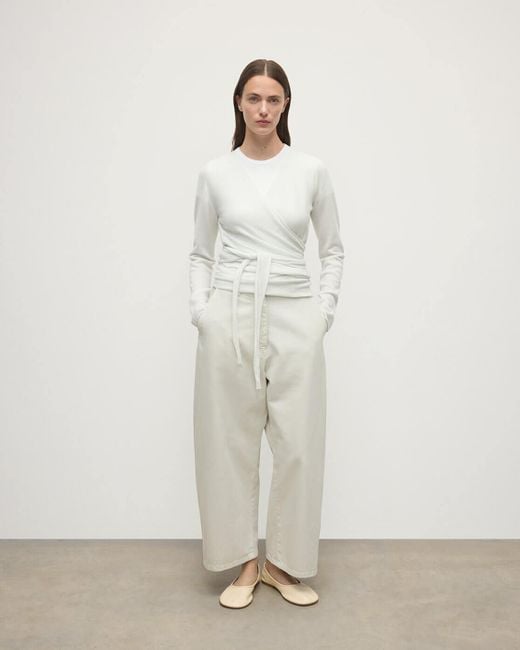 Johnstons White Ballet Wrap Cashmere Ballet Cardigan
