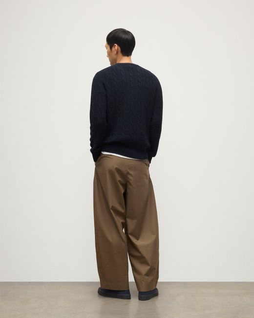 Johnstons Gray Calder Dark Cable Cashmere Jumper