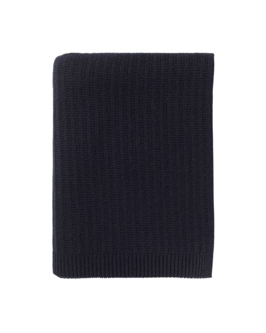 Johnstons Blue Texture Knitted Cashmere Throw