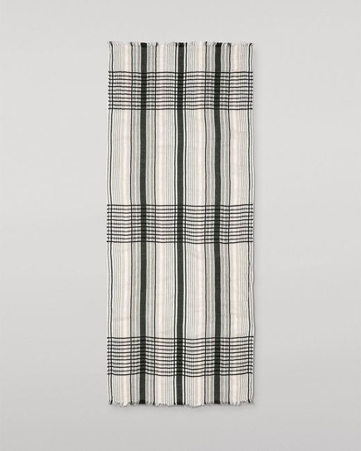 Johnstons Pink Crawton Graphic Stripe Scarf