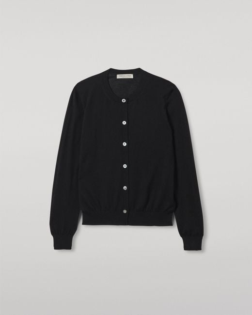 Johnstons Blue Honor Superfine Cashmere Cardigan