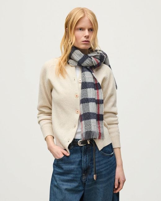 Johnstons Gray Crowe Cashmere Scarf