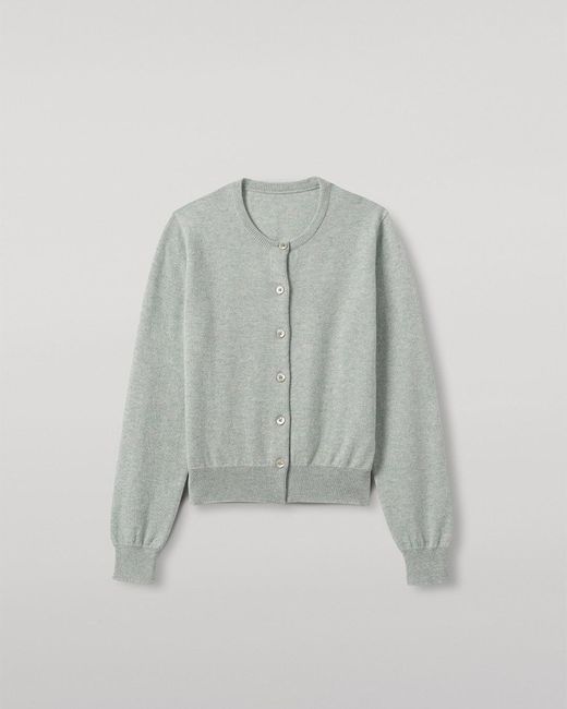 Johnstons Blue Iris Light Classic Cashmere Cardigan
