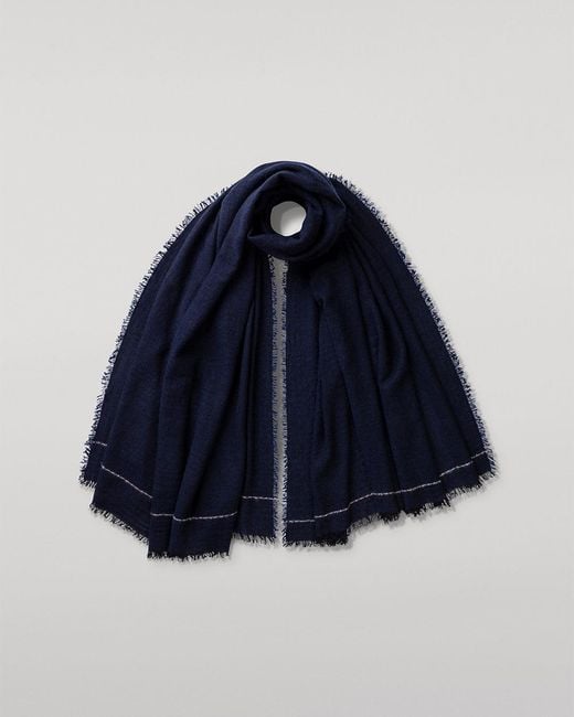 Johnstons Blue Usan Cashmere Scarf