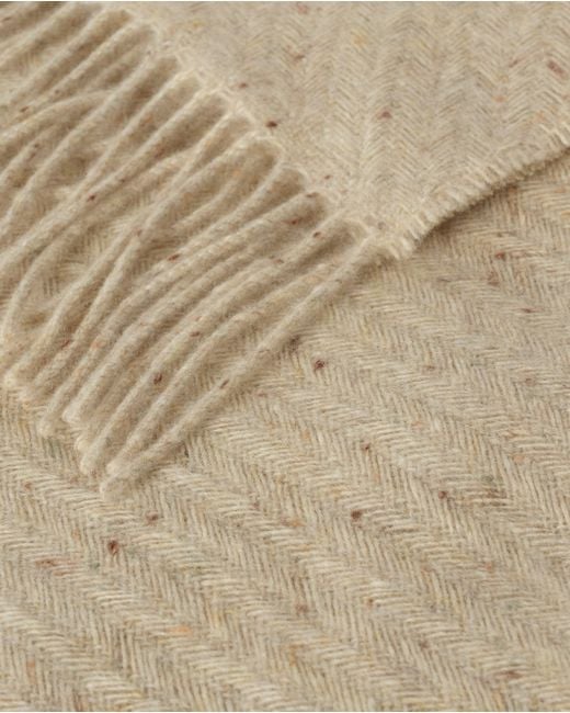 Johnstons Natural Lofty Twill Cashmere Throw