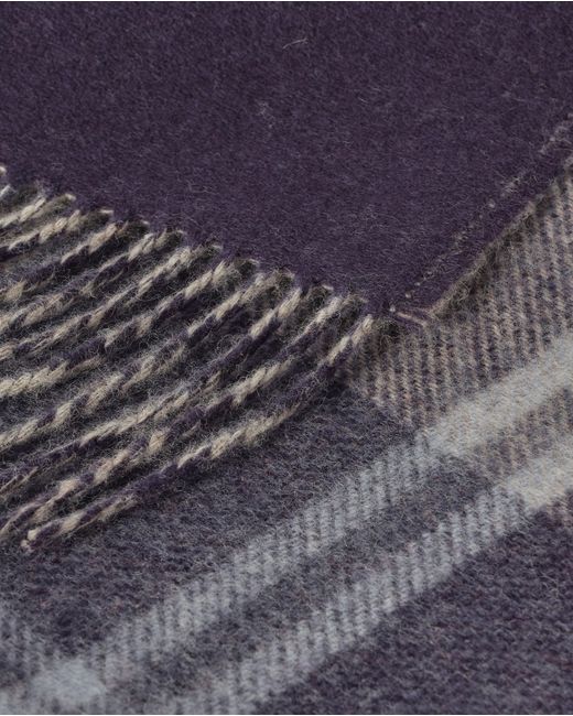 Johnstons Blue Double Face & Cream Lambswool Throw