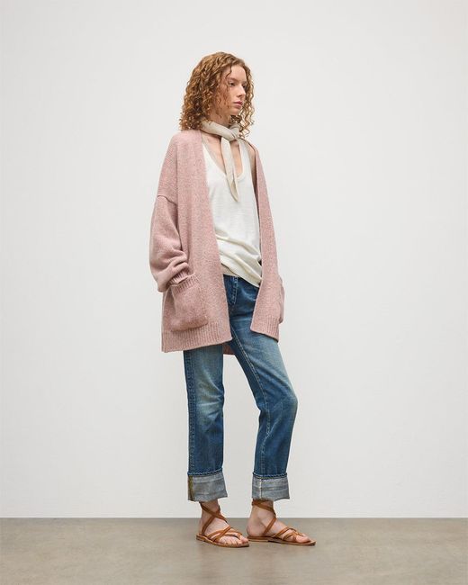 Johnstons Blue Bay Marl Cashmere & Cotton Cardigan