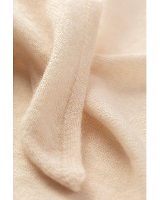 Johnstons Natural Double Faced Cream Cashmere Triangle