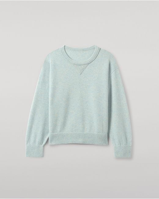 Johnstons Green Stella Light Cashmere Sweatshirt