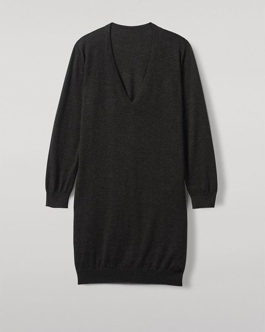 Johnstons Black Elise Dark Long Superfine Cashmere Jumper