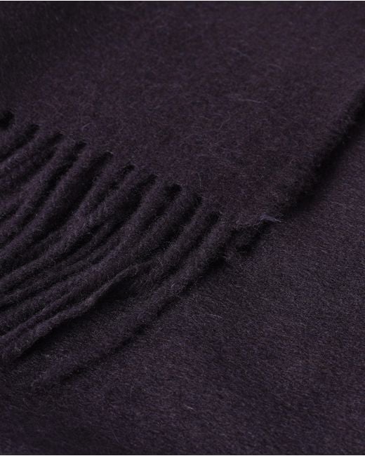 Johnstons Blue Plain Dark Cashmere Throw